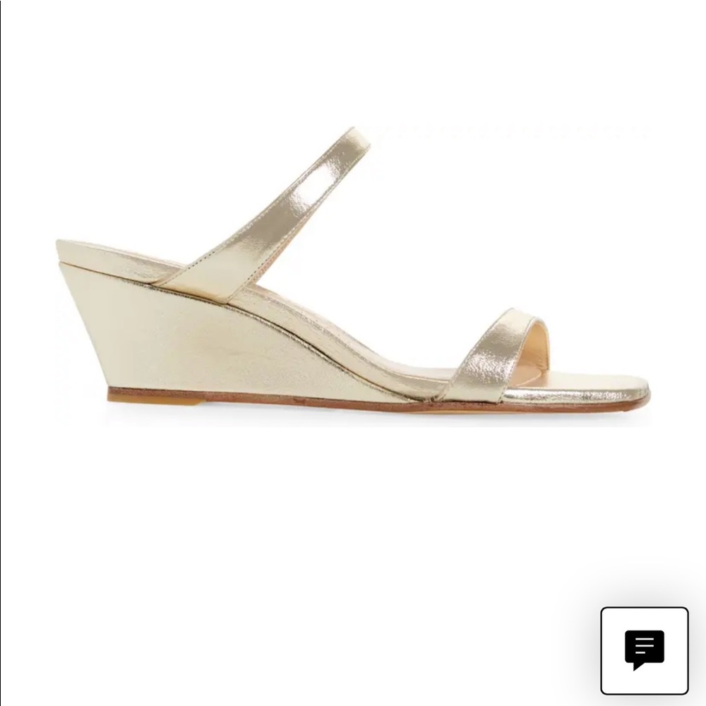 Stuart Weitzman, Aleena 50 Wedge, Color Lame Napp… - image 1